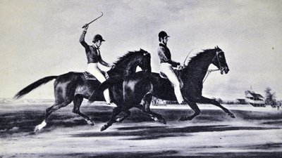 Mac and Zachary Taylor (oil painting by H. Delattre from which the print was made) by N. and Ives, J.M. Currier